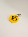 Middle Finger Keyring Yellow & Black