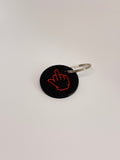 Middle Finger Keyring Black & Red