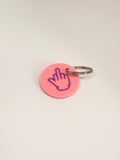 Middle Finger Keyring Pink & Purple